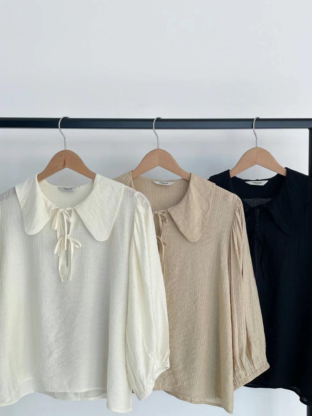 LIBERTE-OT東大門㊣代購女裝新品25春夏真品時尚襯衫蕾絲衫RETHINK襯衫/蕾絲衫