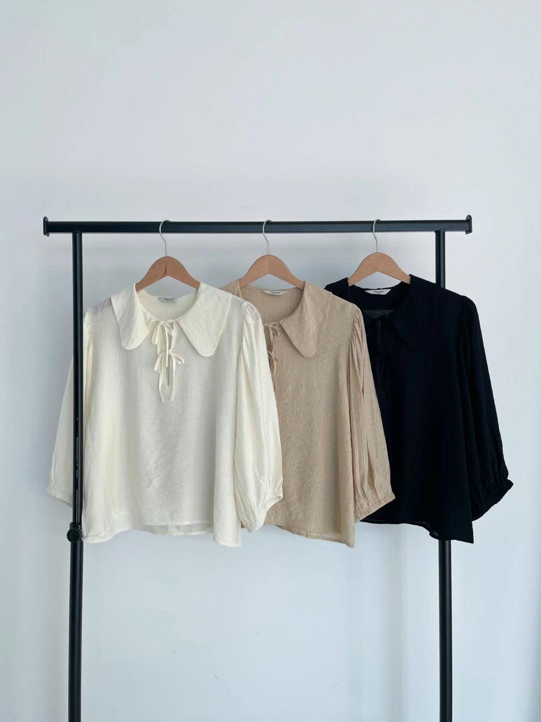 LIBERTE-OT東大門㊣代購女裝新品25春夏真品時尚襯衫蕾絲衫RETHINK襯衫/蕾絲衫圖色3左三色