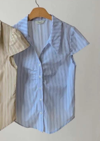 LIBERTE-OT東大門㊣實拍女裝新品25春夏熱賣時尚襯衫蕾絲衫RETHINK襯衫/蕾絲衫圖色2