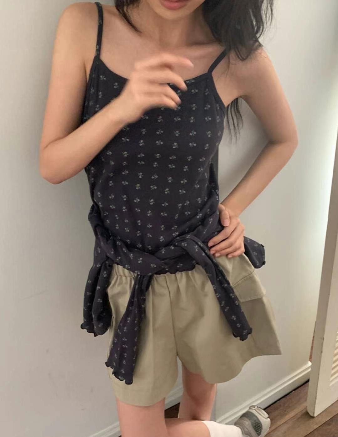 LIBERTE-OT東大門㊣實拍女士新品休閑熱賣推薦時尚吊帶背心RETHINK吊帶/背心圖色2