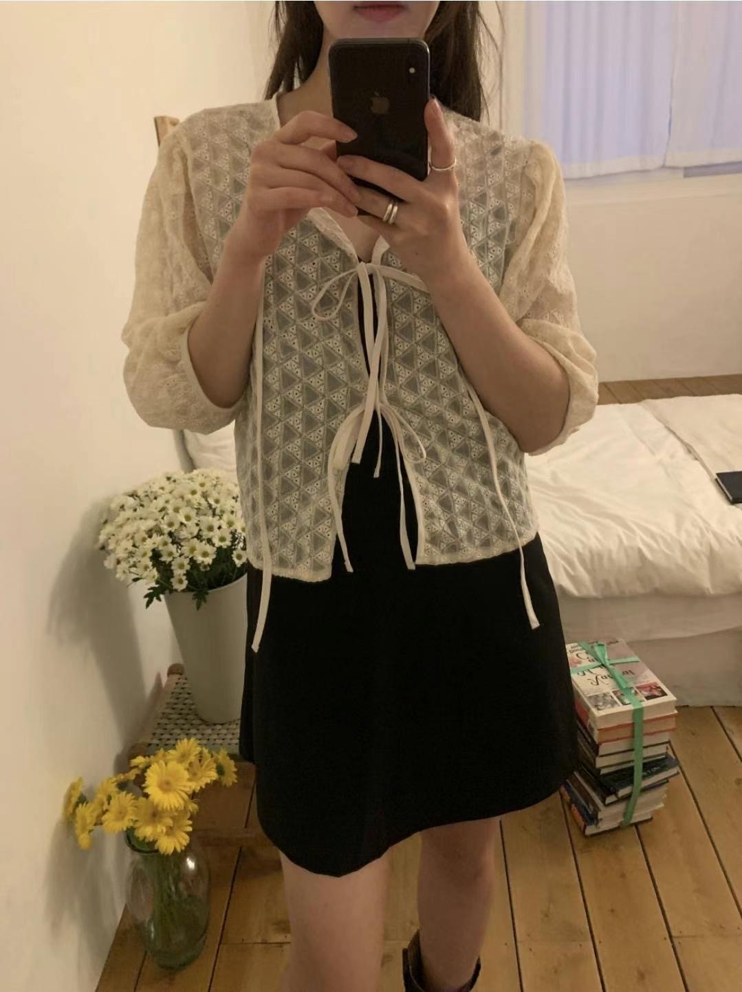 LIBERTE-OT東大門㊣代購女士新款25春夏熱賣推薦襯衫蕾絲衫RETHINK襯衫/蕾絲衫