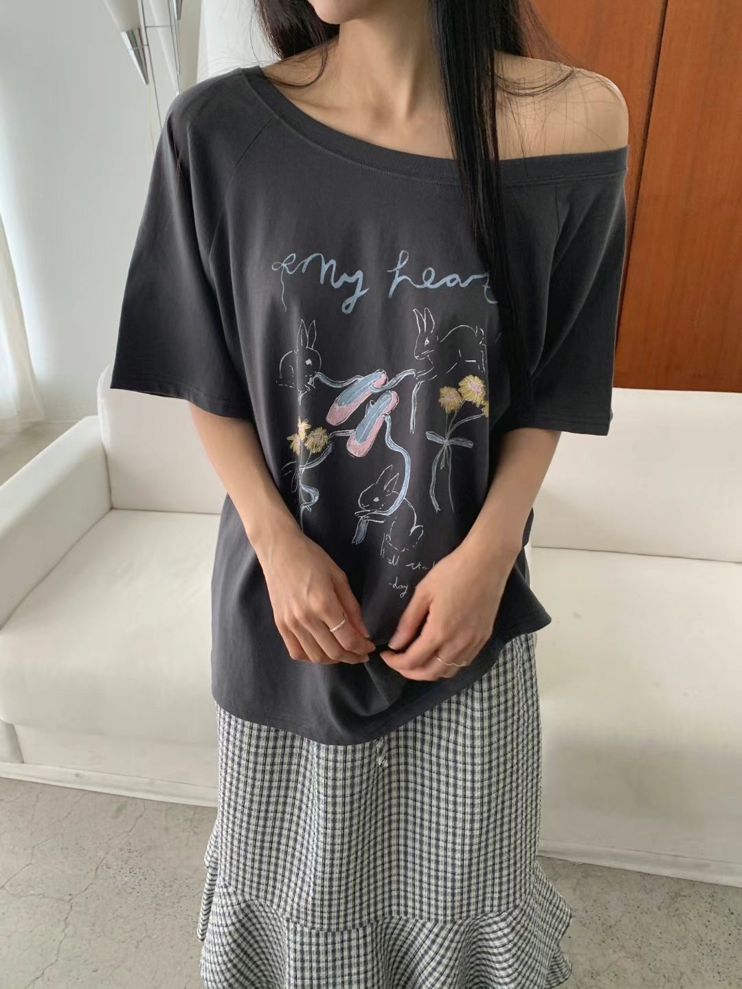 LEVEL東大門㊣實拍女裝新品時尚職業休閑推薦熱賣人氣真品T恤LEVELT恤圖色2