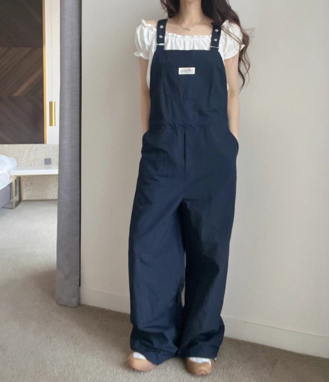LEVEL韓國代購㊣女裝新品職業25春夏熱賣人氣背帶褲不含內搭LEVEL背帶褲圖色1