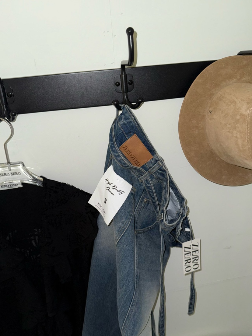ZEROZERO東大門㊣代購女裝新品人氣25春夏牛仔褲含腰繩腰帶ZEROZERO牛仔褲