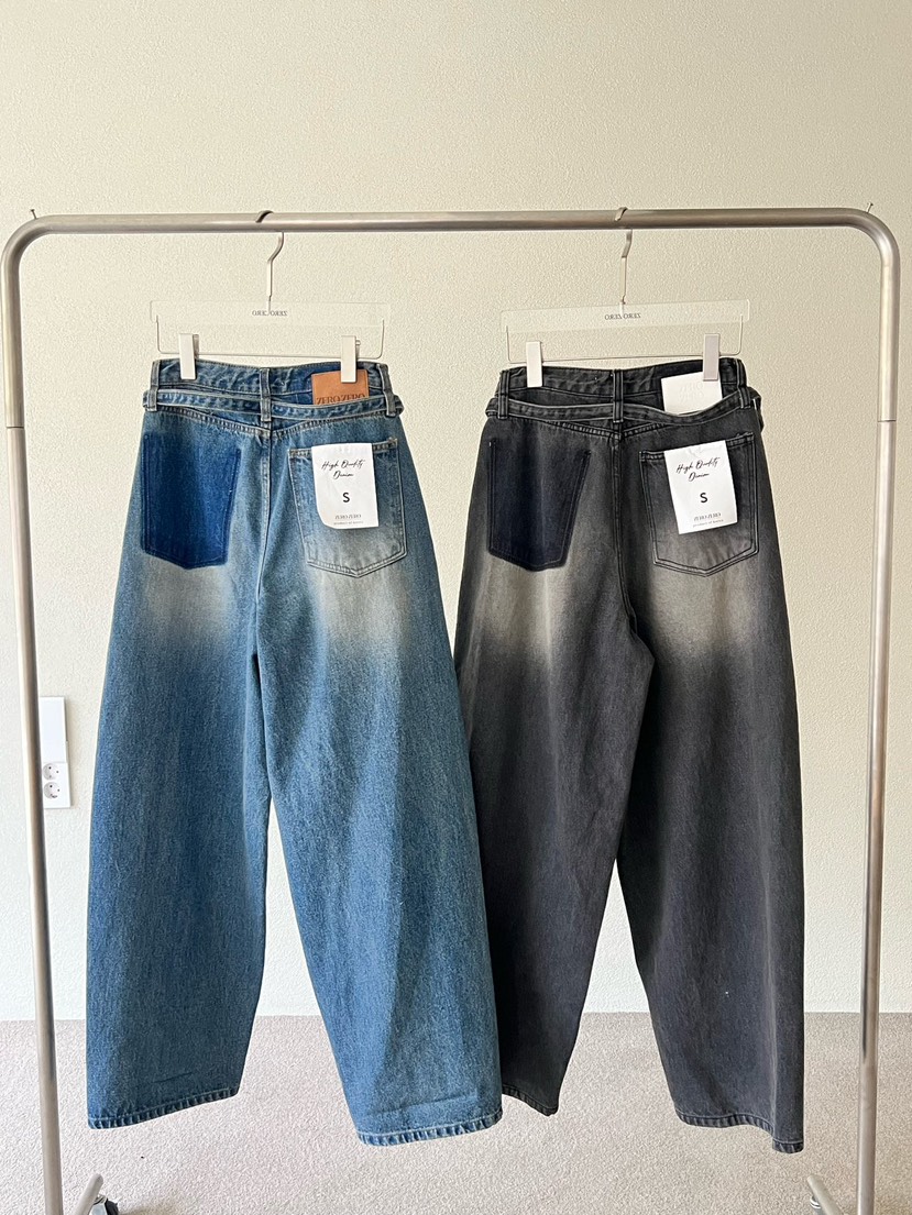 ZEROZERO東大門㊣代購女裝新品人氣25春夏牛仔褲含腰繩腰帶ZEROZERO牛仔褲