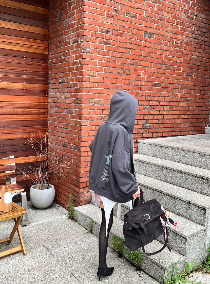 ZEROZERO韓國代購㊣女士新款推薦25春夏職業時尚人氣衛衣復古ZEROZERO衛衣