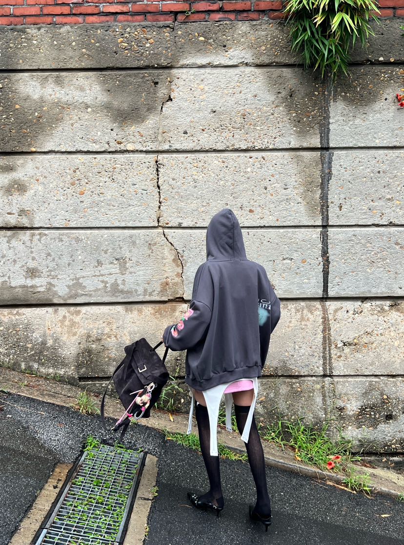 ZEROZERO韓國代購㊣女士新款推薦25春夏職業時尚人氣衛衣復古ZEROZERO衛衣