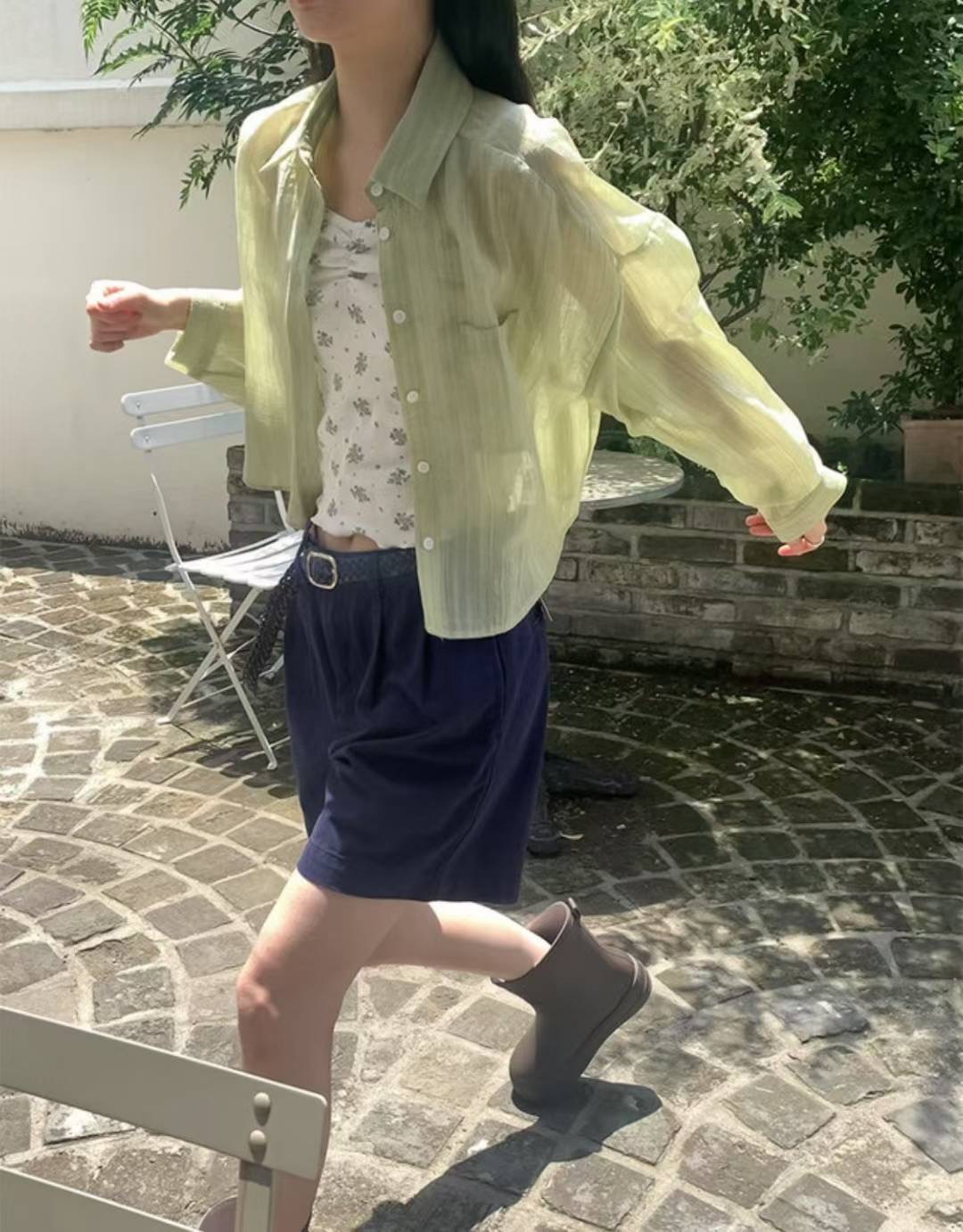 HIDEWAY東大門㊣直郵女士新款職業熱賣休閑推薦25春夏襯衫蕾絲衫HIDEWAY襯衫/蕾絲衫
