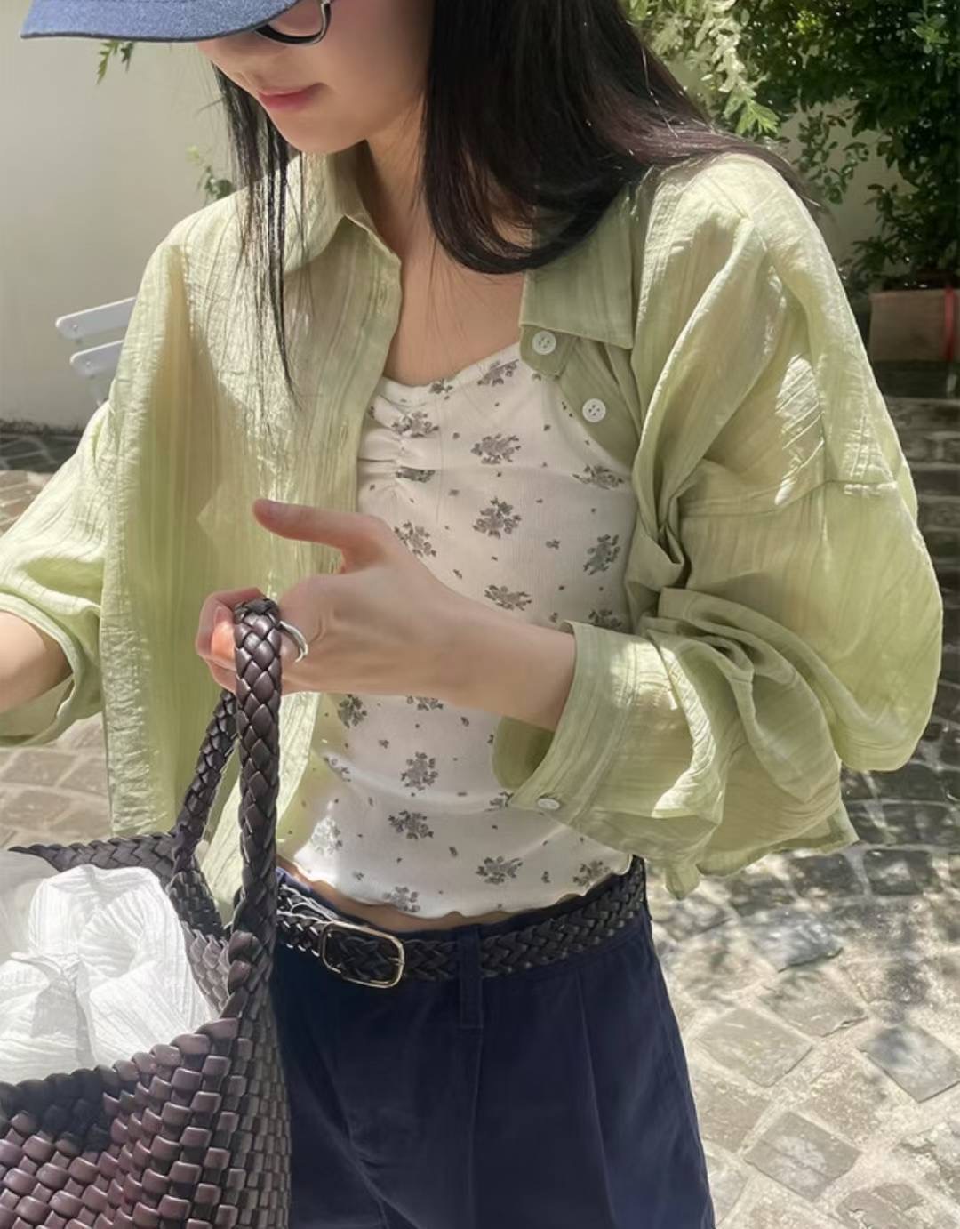 HIDEWAY東大門㊣直郵女士新款職業熱賣休閑推薦25春夏襯衫蕾絲衫HIDEWAY襯衫/蕾絲衫圖色2
