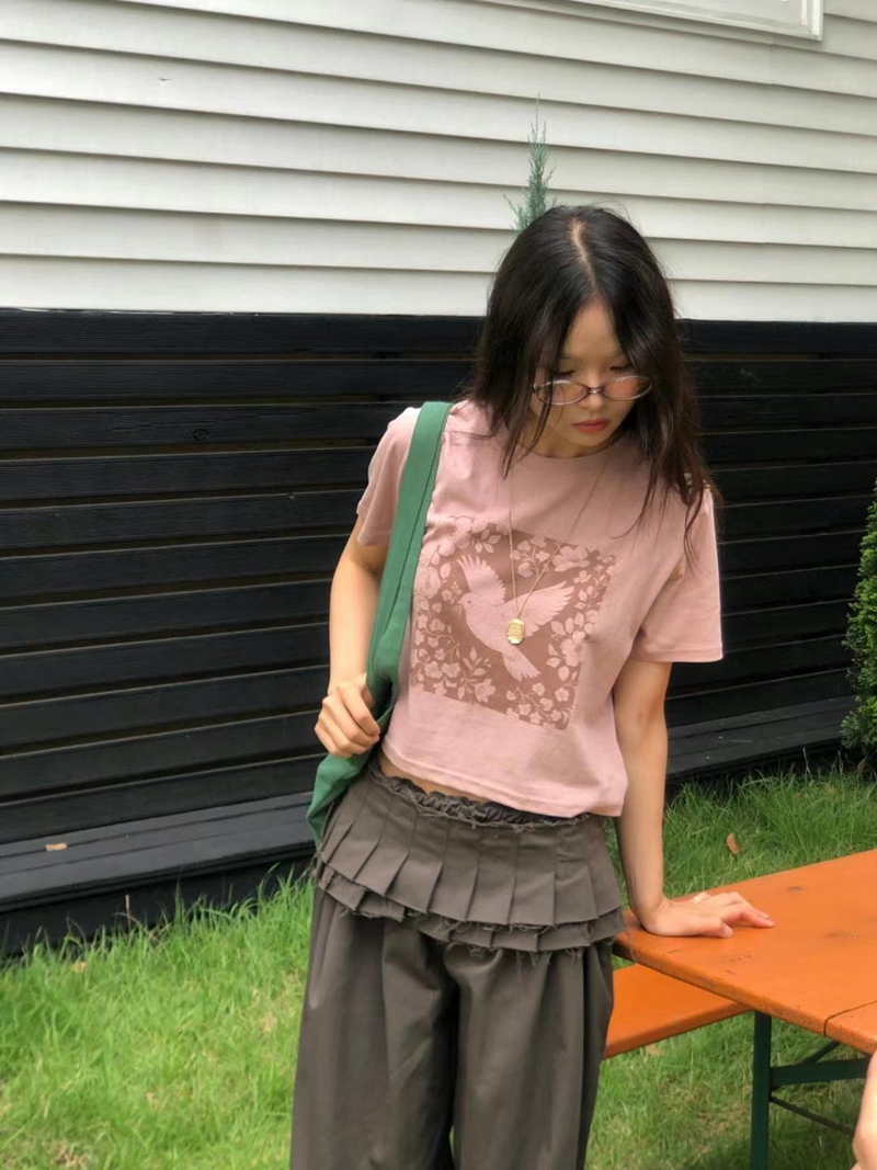 EXCUSE韓國直郵㊣女裝新款休閑真品推薦25春夏熱賣人氣時尚T恤EXCUSET恤