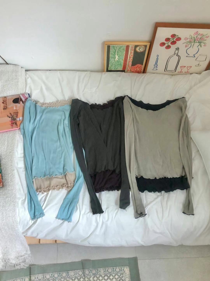 EXCUSE韓國直郵㊣女士新品時尚人氣熱賣真品推薦職業長袖T恤EXCUSE長袖T恤