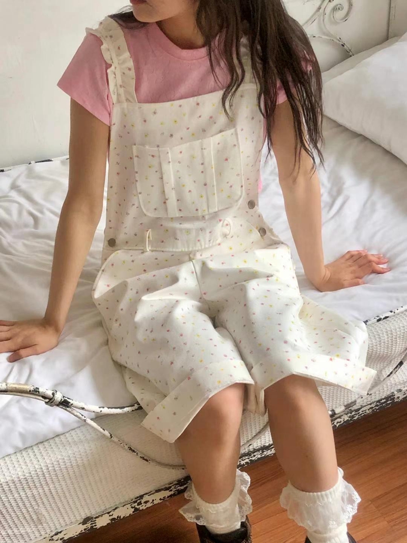 EXCUSE韓國代購㊣女士新款人氣職業25春夏時尚背帶褲不含內搭EXCUSE背帶褲