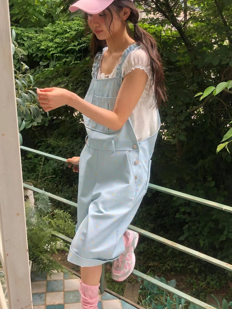 EXCUSE韓國代購㊣女士新款人氣職業25春夏時尚背帶褲不含內搭EXCUSE背帶褲