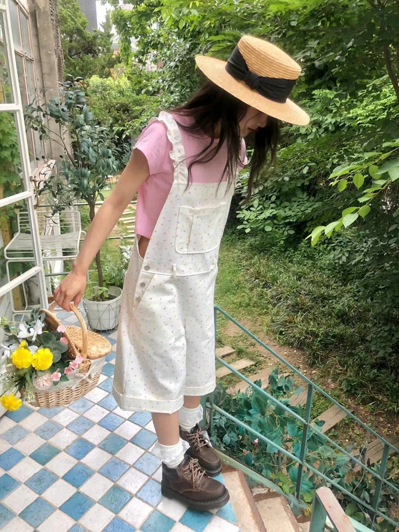 EXCUSE韓國代購㊣女士新款人氣職業25春夏時尚背帶褲不含內搭EXCUSE背帶褲