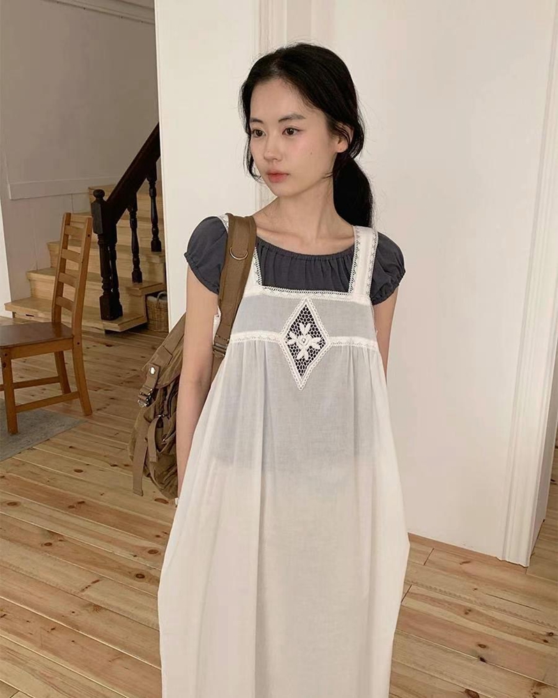 EXCUSE東大門㊣代購女士新款熱賣25春夏休閑連衣裙不含內搭EXCUSE連衣裙