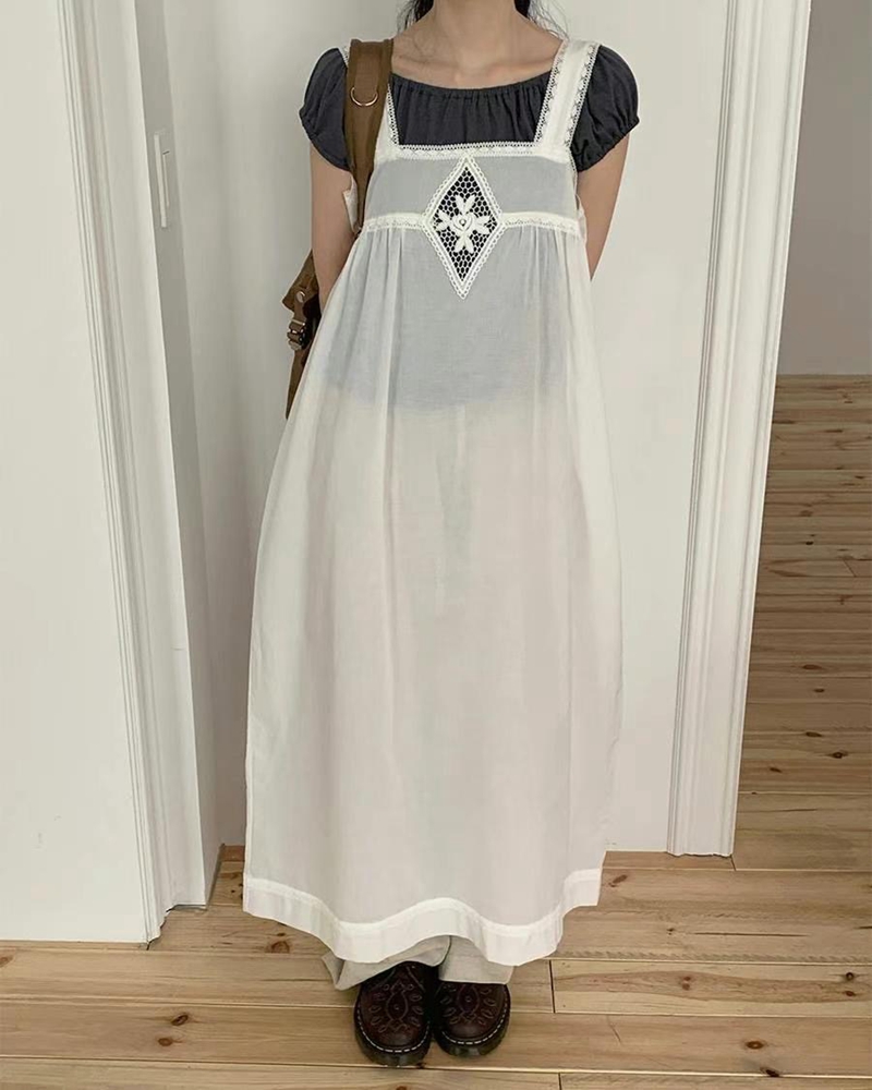 EXCUSE東大門㊣代購女士新款熱賣25春夏休閑連衣裙不含內搭EXCUSE連衣裙圖色1