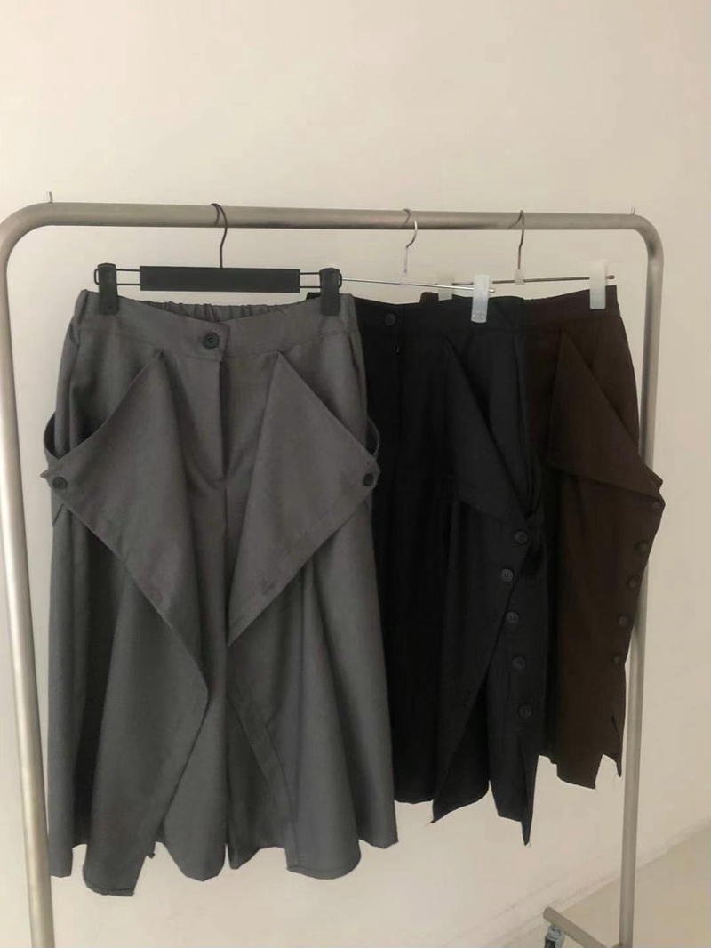 EXCUSE韓國代購㊣女士新品時尚25春夏推薦人氣熱賣職業休閑褲EXCUSE休閑褲圖色3左三色