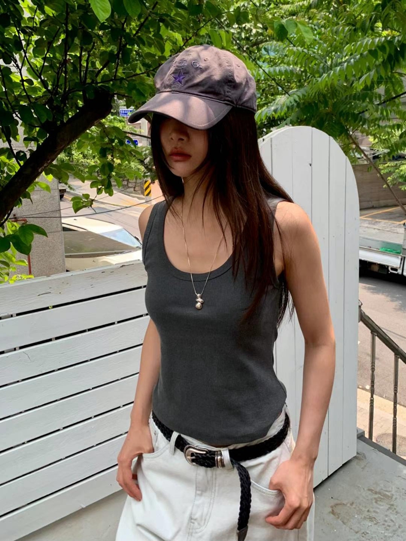 EXCUSE東大門㊣代購女裝新款休閑真品熱賣職業吊帶背心復古EXCUSE吊帶/背心圖色1