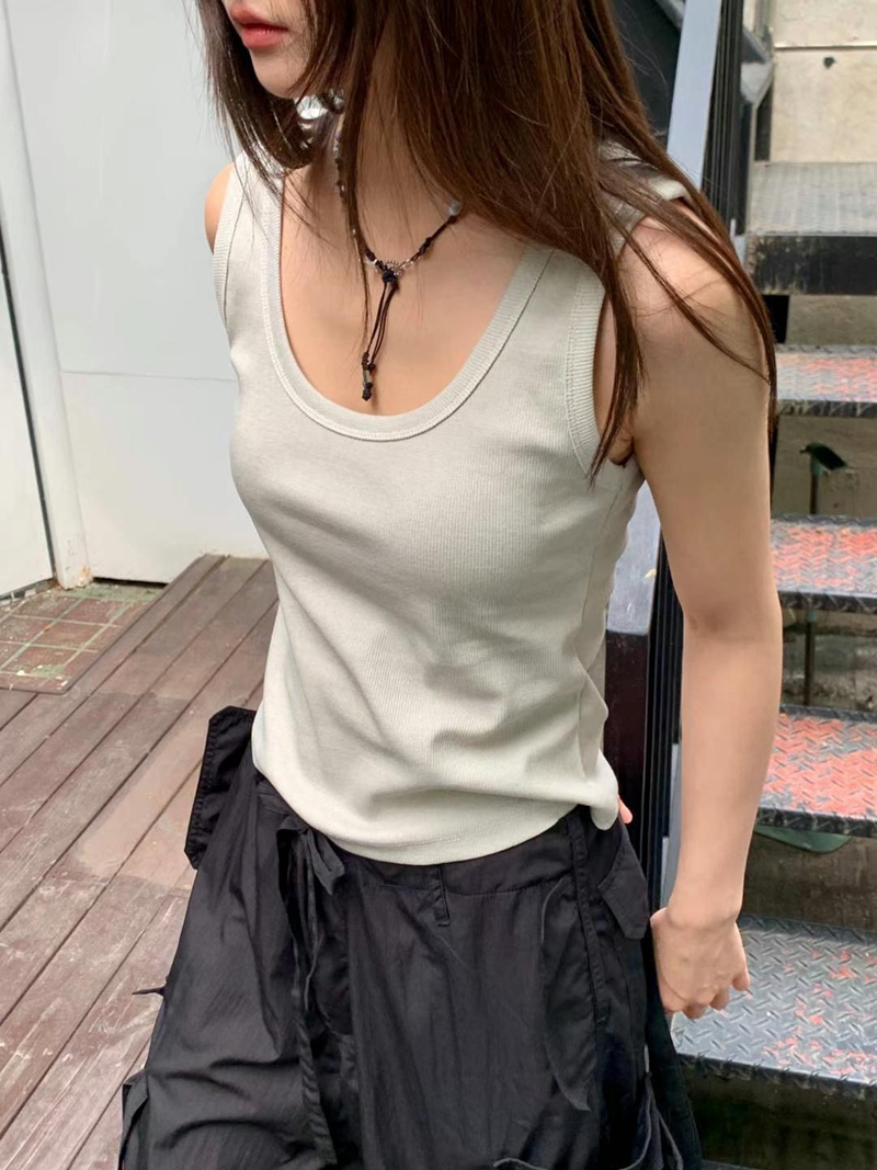 EXCUSE東大門㊣代購女裝新款休閑真品熱賣職業吊帶背心復古EXCUSE吊帶/背心圖色3