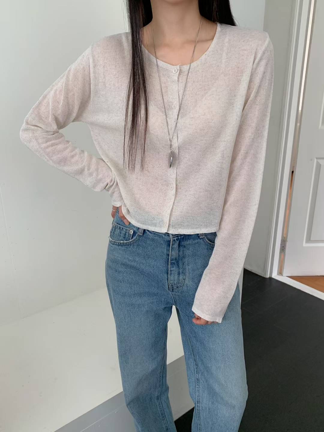 HIDEWAY東大門㊣直郵女士新品時尚熱賣職業人氣真品針織衫亞麻HIDEWAY針織衫圖色4