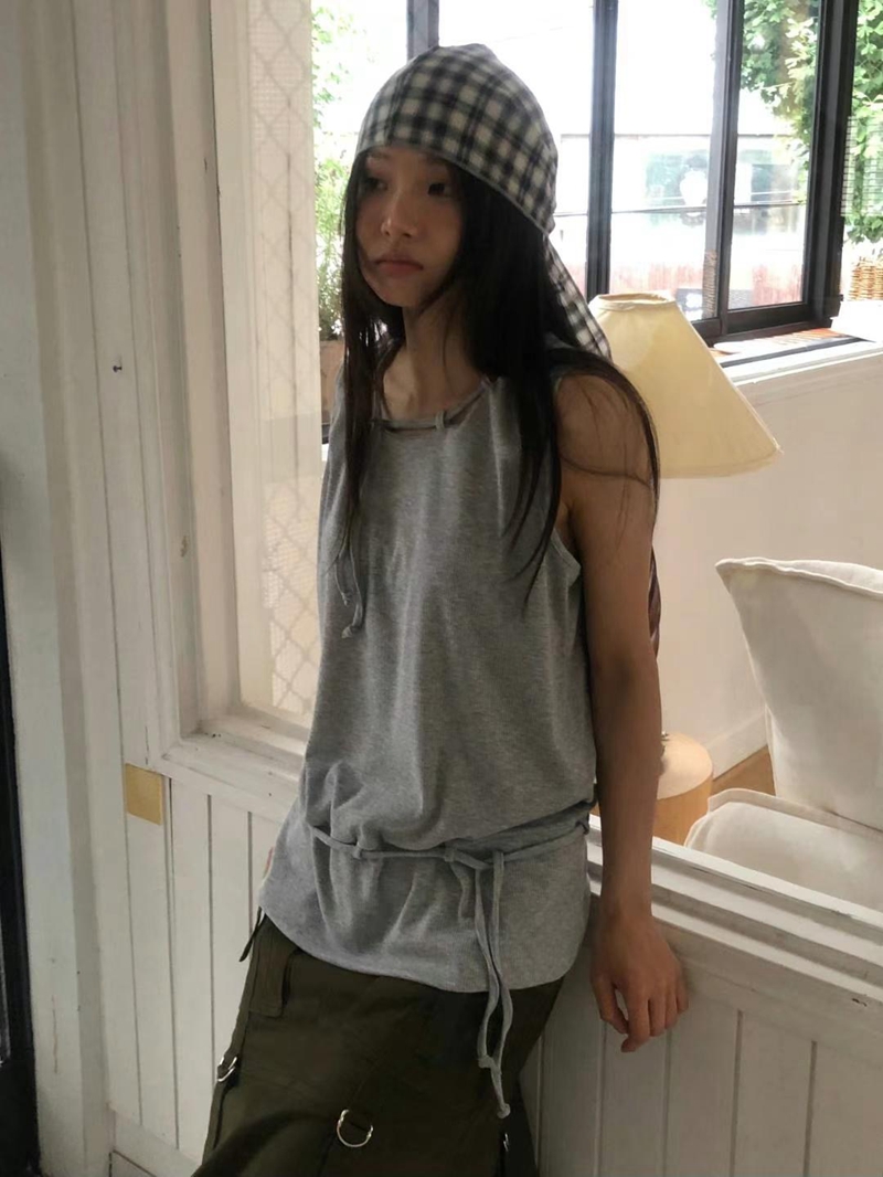 EXCUSE東大門㊣代購女裝新款推薦真品人氣休閑時尚吊帶背心EXCUSE吊帶/背心圖色2
