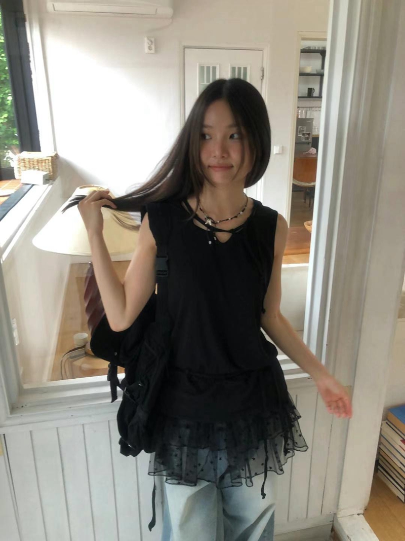 EXCUSE東大門㊣代購女裝新款推薦真品人氣休閑時尚吊帶背心EXCUSE吊帶/背心圖色3