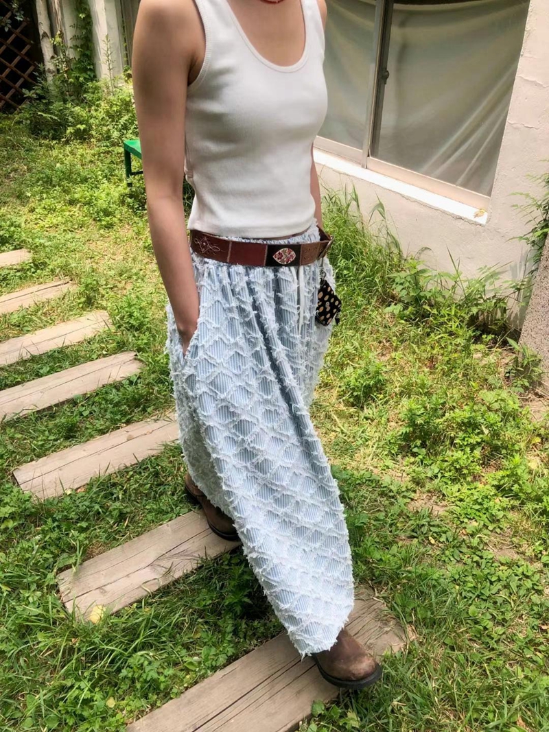 EXCUSE韓國代購㊣女士新款休閑職業推薦時尚熱賣25春夏長裙EXCUSE長裙