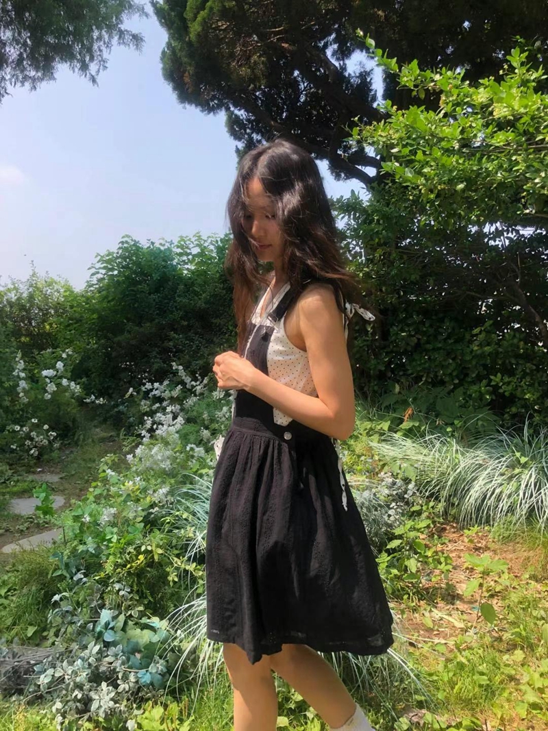EXCUSE韓國代購㊣女裝新款25春夏人氣休閑真品時尚職業連衣裙EXCUSE連衣裙