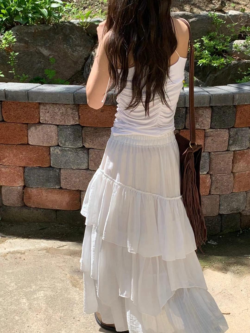 EXCUSE韓國代購㊣女士新款職業休閑熱賣推薦人氣真品25春夏長裙EXCUSE長裙