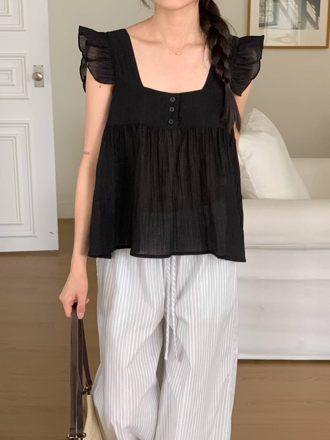 MELMEONT韓國直郵㊣女士新款推薦人氣職業吊帶背心兩面可穿MELMEONT吊帶/背心圖色2