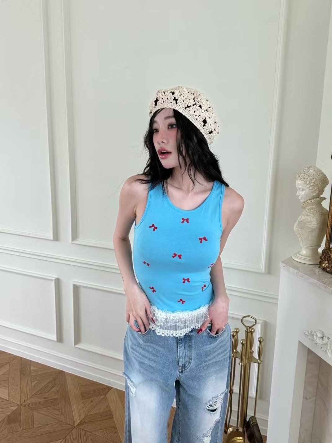 GISELE韓國代購㊣女裝新款熱賣休閑人氣25春夏推薦吊帶背心GISELE吊帶/背心圖色3