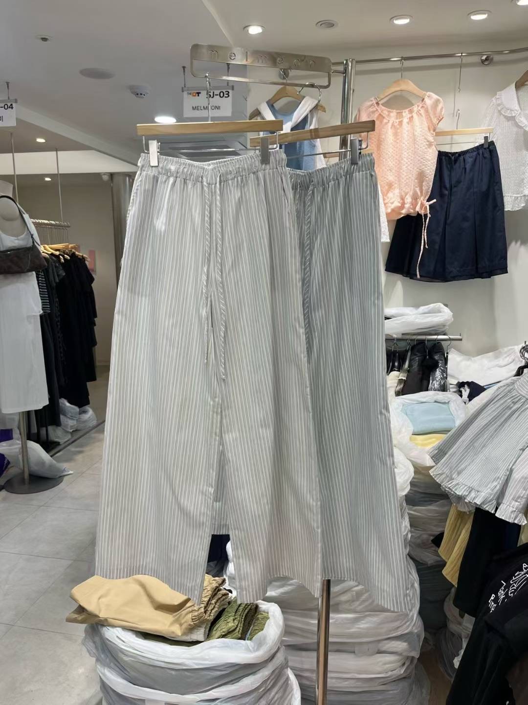 MELMEONT韓國代購㊣女士新款人氣25春夏推薦職業熱賣休閑褲MELMEONT休閑褲圖色1左一米色