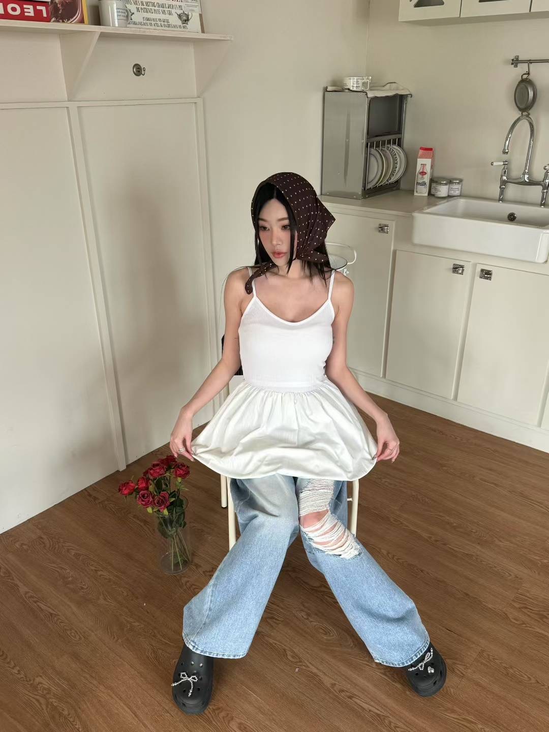 GISELE韓國直郵㊣女裝新品25春夏休閑推薦時尚熱賣吊帶背心GISELE吊帶/背心