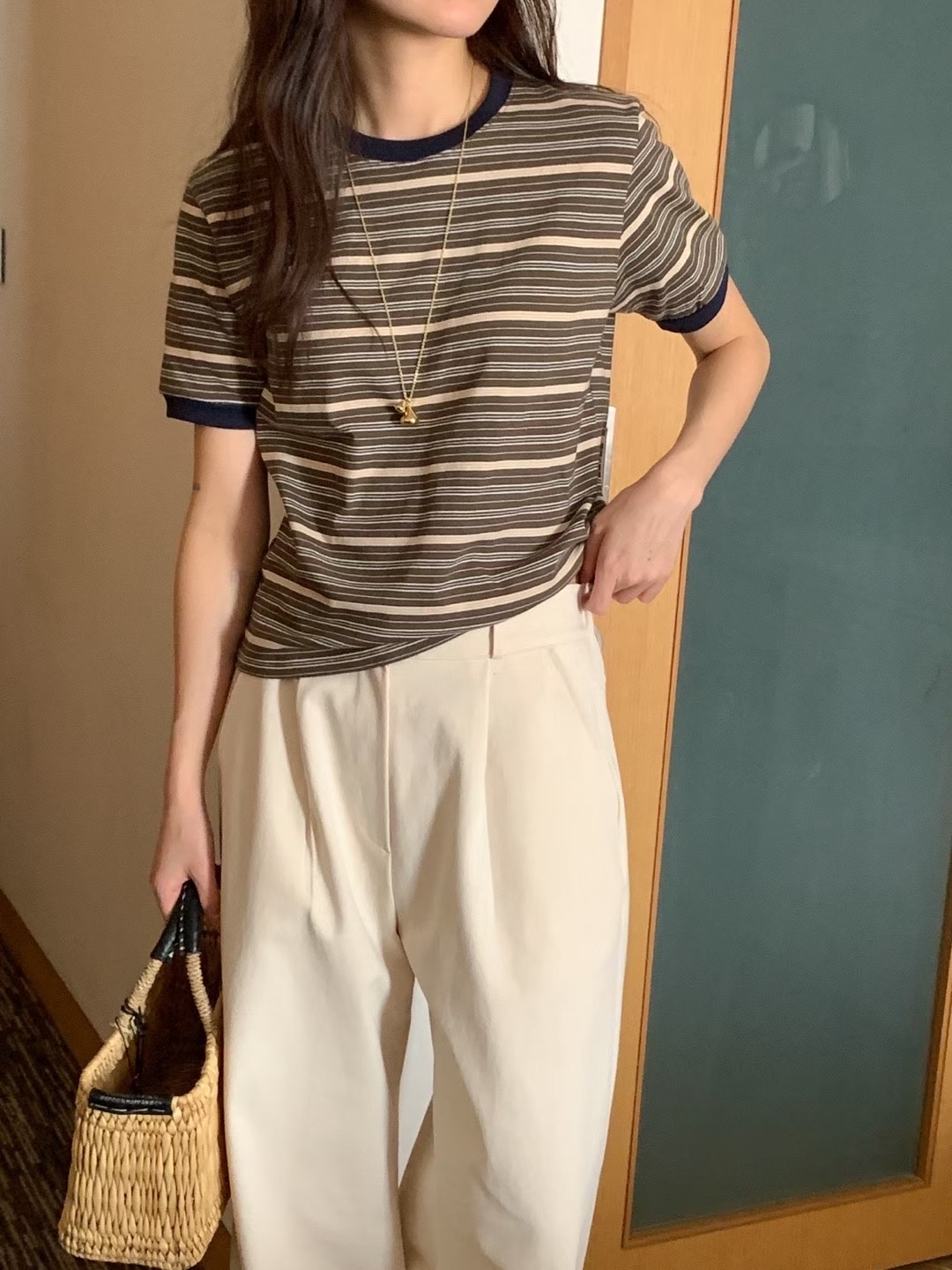 MELMEONT東大門㊣代購女裝新品職業25春夏休閑真品熱賣推薦T恤MELMEONTT恤圖色3
