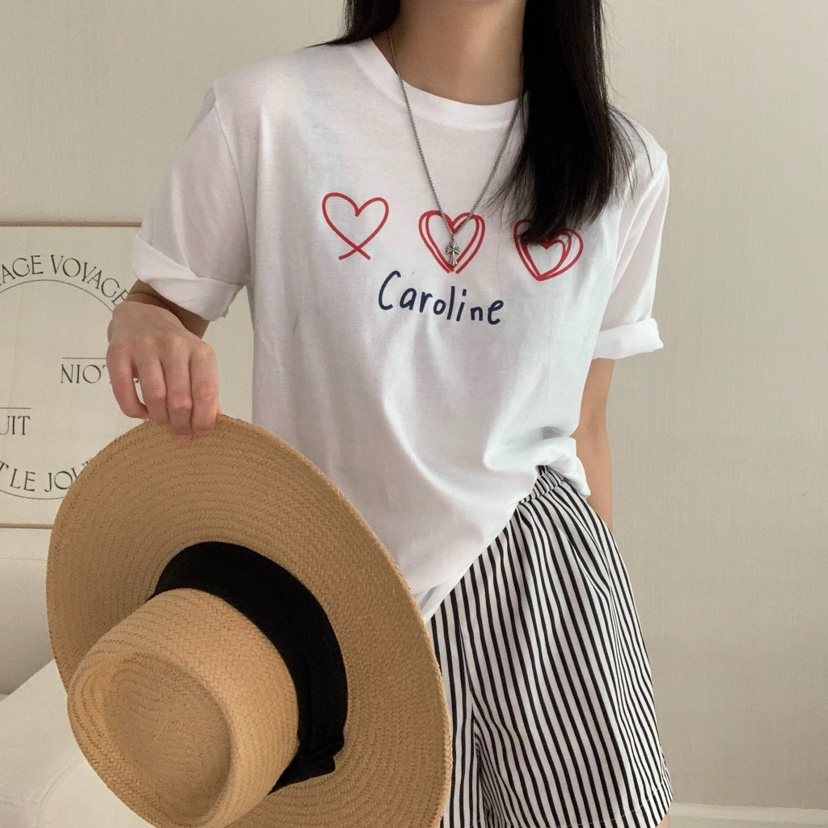 HELLO JINI東大門㊣代購女士新款時尚真品休閑職業推薦T恤HELLO JINIT恤圖色2