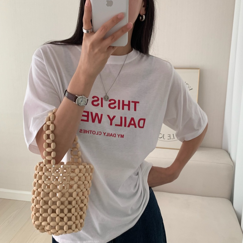 HELLO JINI東大門㊣代購女裝新款休閑時尚人氣推薦職業T恤HELLO JINIT恤