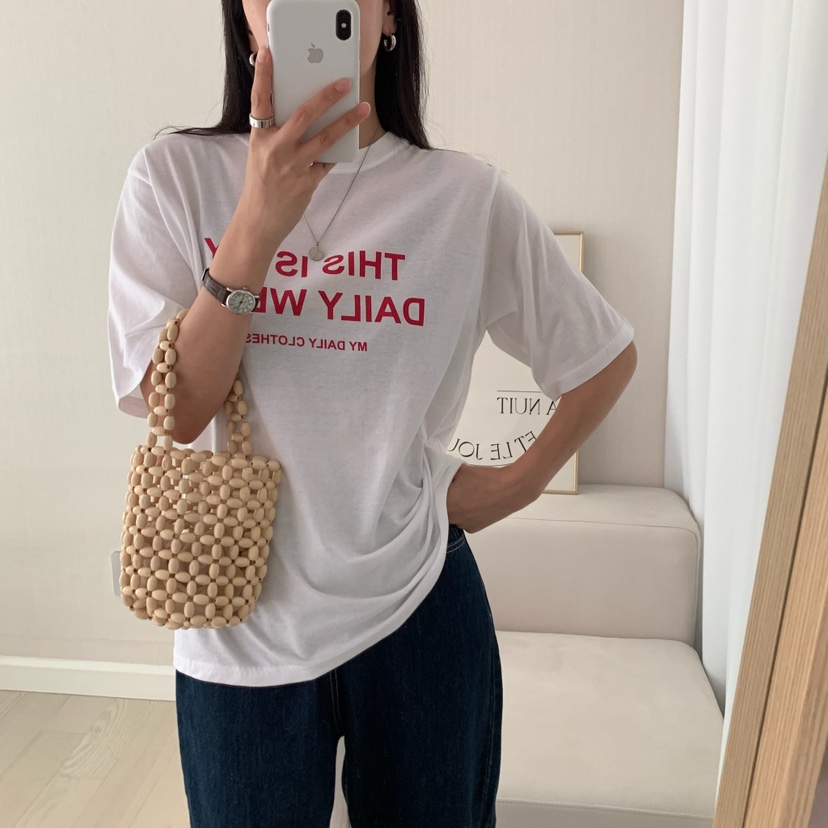 HELLO JINI東大門㊣代購女裝新款休閑時尚人氣推薦職業T恤HELLO JINIT恤
