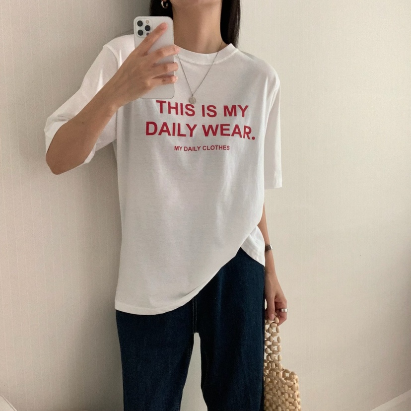 HELLO JINI東大門㊣代購女裝新款休閑時尚人氣推薦職業T恤HELLO JINIT恤