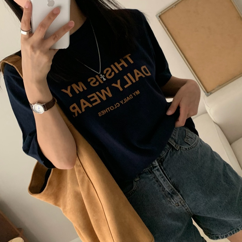 HELLO JINI東大門㊣代購女裝新款休閑時尚人氣推薦職業T恤HELLO JINIT恤