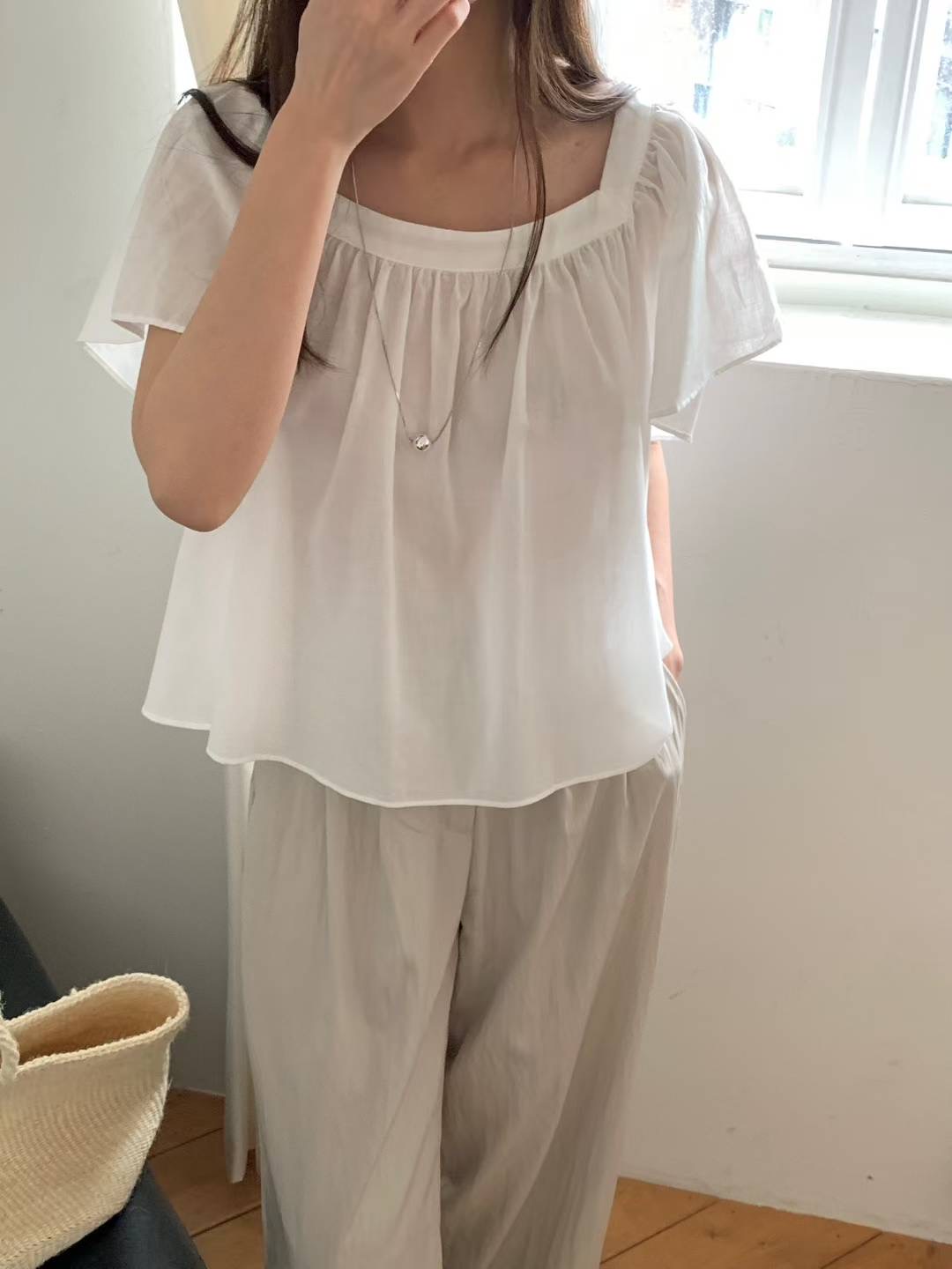 HIDEWAY東大門㊣直郵女裝新款真品人氣休閑熱賣25春夏襯衫蕾絲衫HIDEWAY襯衫/蕾絲衫