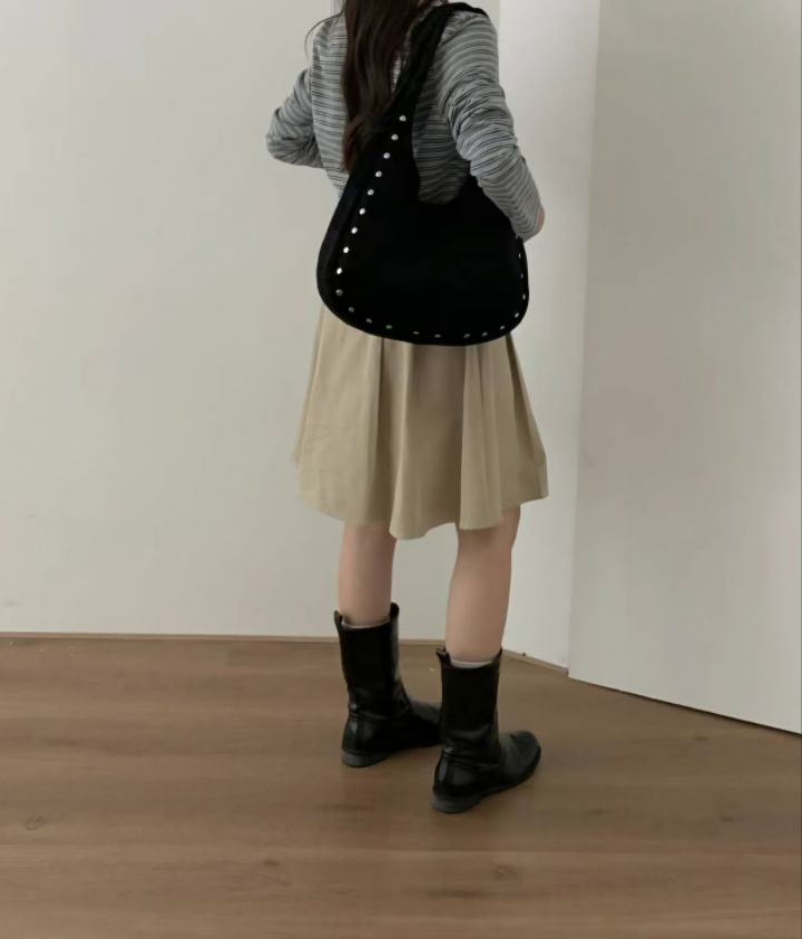 TROUVAILLE東大門㊣代購女裝新款職業25春夏單肩斜跨包絨面革TROUVAILLE單肩/斜跨包