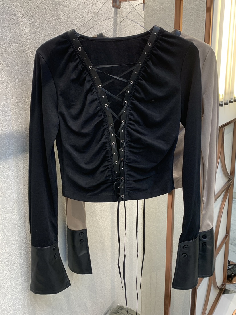 SYMBOL東大門㊣實拍女士新品25春夏人氣休閑職業襯衫蕾絲衫SYMBOL襯衫/蕾絲衫圖色2