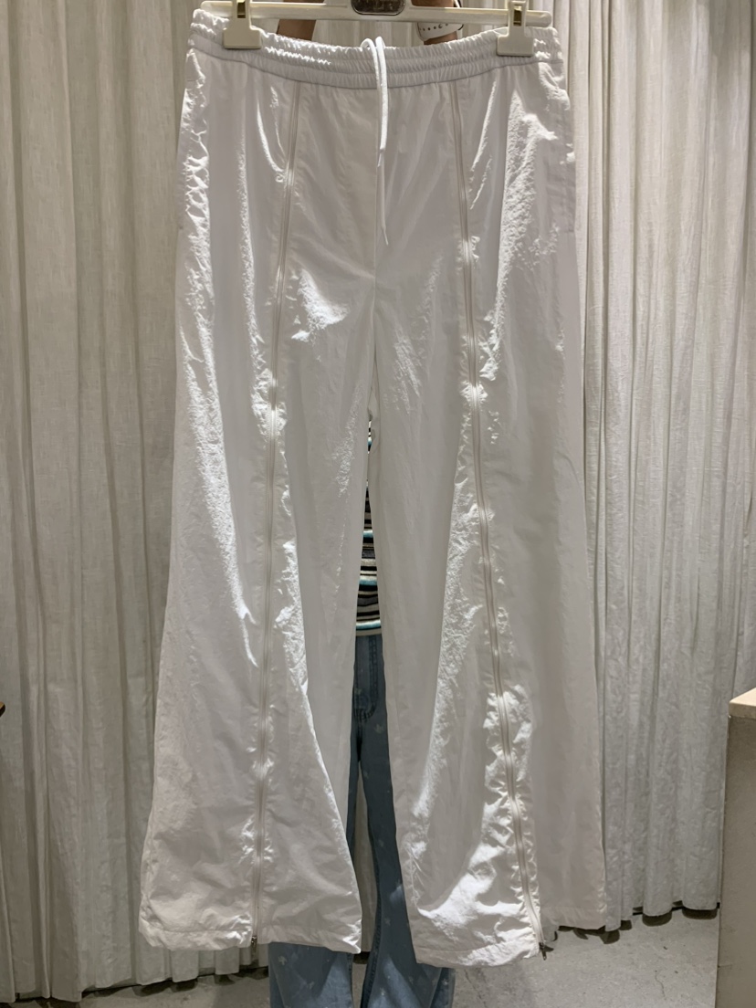 PAPERMOON韓國代購㊣女裝新品真品25春夏人氣休閑褲拉鏈綁帶paper moon休閑褲圖色2