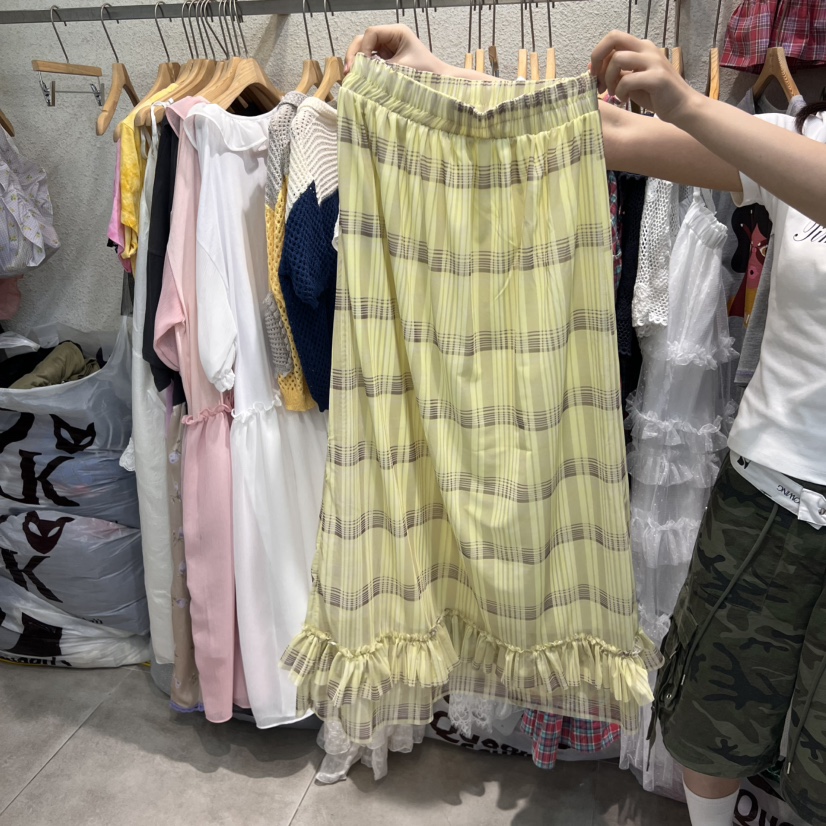 MAISONDEGLORY東大門㊣直郵女士新款25春夏半身裙中短裙格紋MAISON DE GLORY半身裙/中短裙圖色2