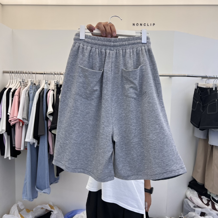 NON CLIP東大門㊣代購女士新品推薦休閑職業真品時尚短褲條紋NON CLIP短褲