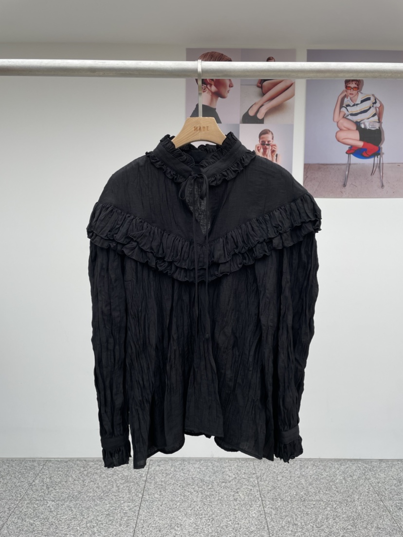 MADE-P東大門㊣實拍女裝新品推薦休閑25春夏熱賣襯衫蕾絲衫MADE-P襯衫/蕾絲衫圖色2