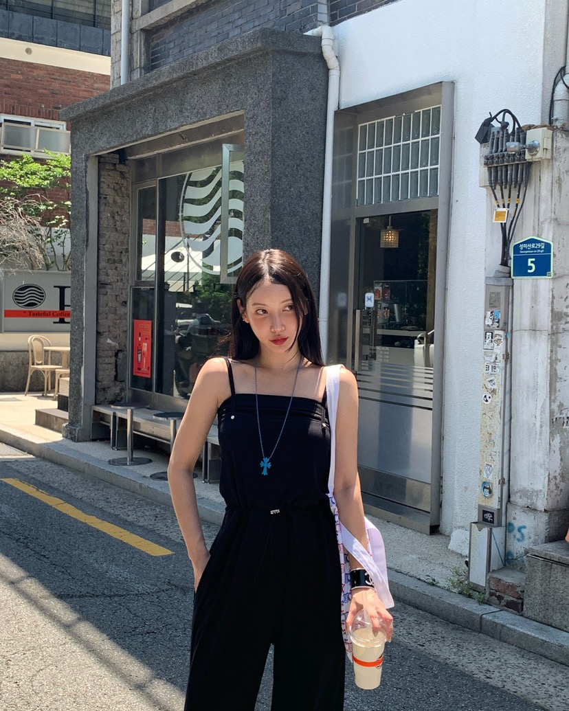 REVE CITE-L韓國代購㊣女士新品時尚熱賣25春夏職業連體褲REVE CITE連體褲