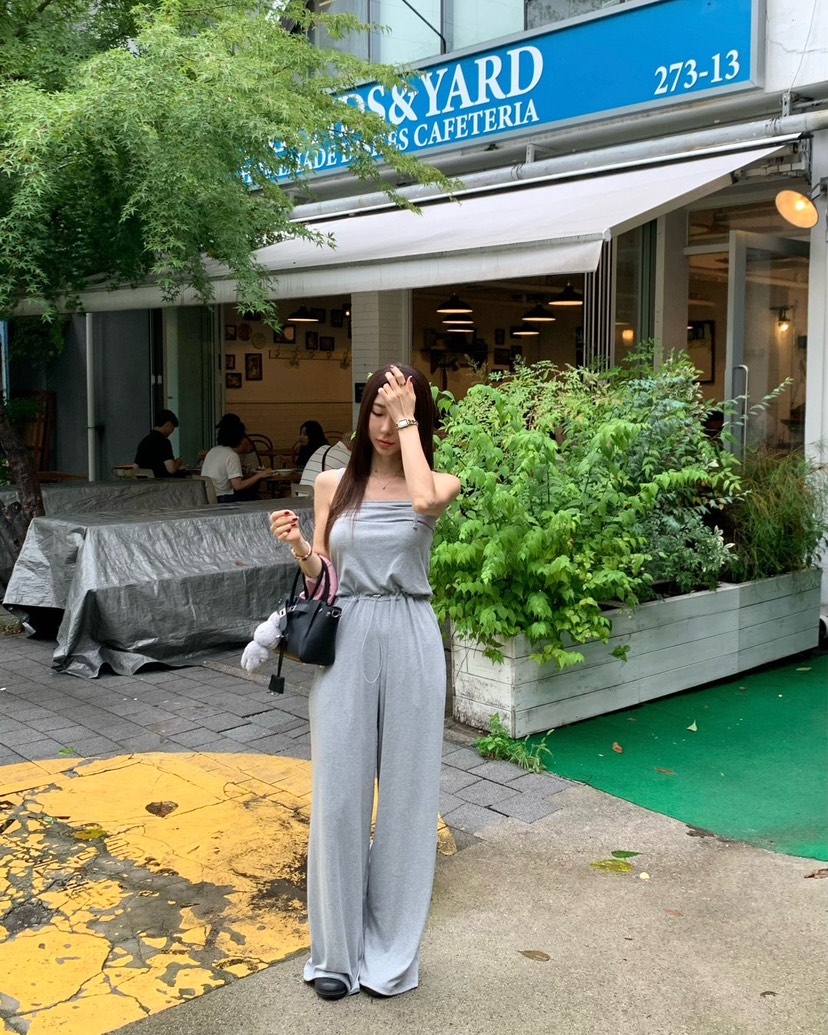 REVE CITE-L韓國代購㊣女士新品時尚熱賣25春夏職業連體褲REVE CITE連體褲