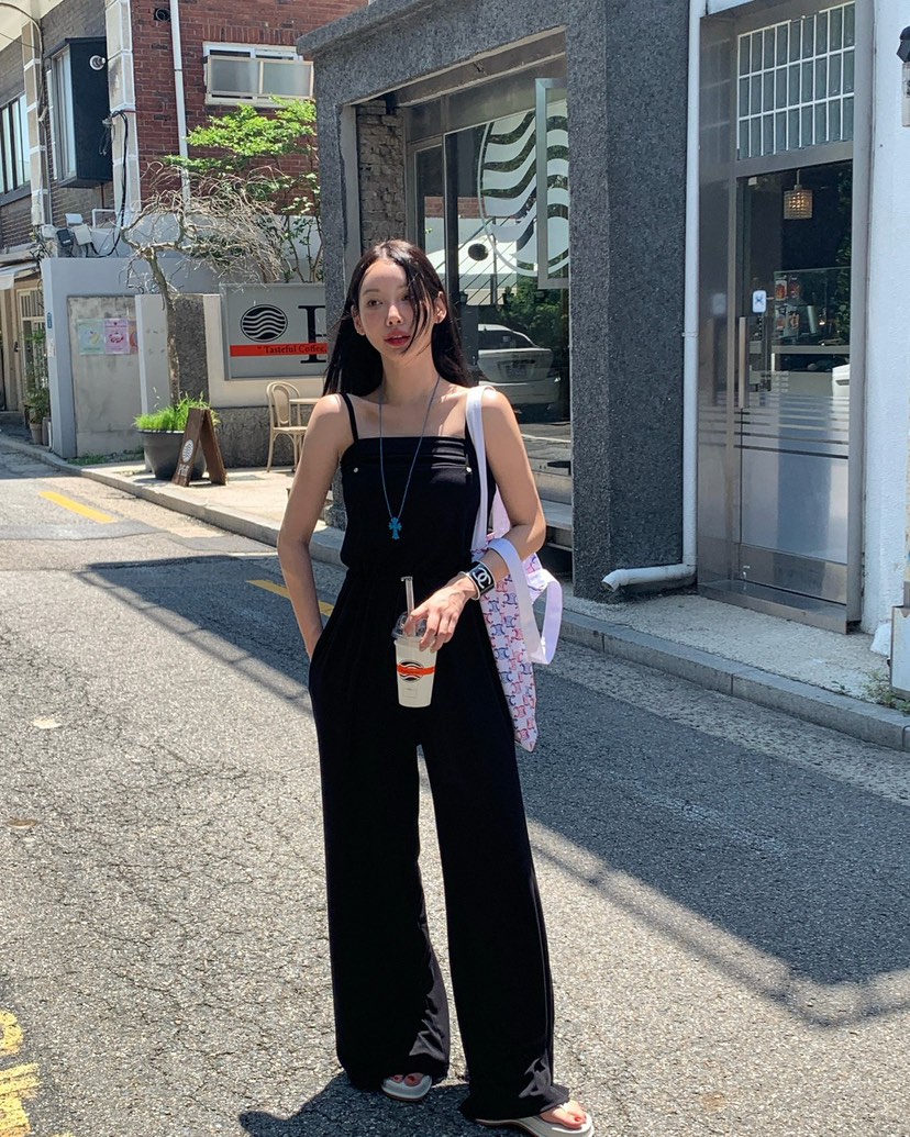 REVE CITE-L韓國代購㊣女士新品時尚熱賣25春夏職業連體褲REVE CITE連體褲