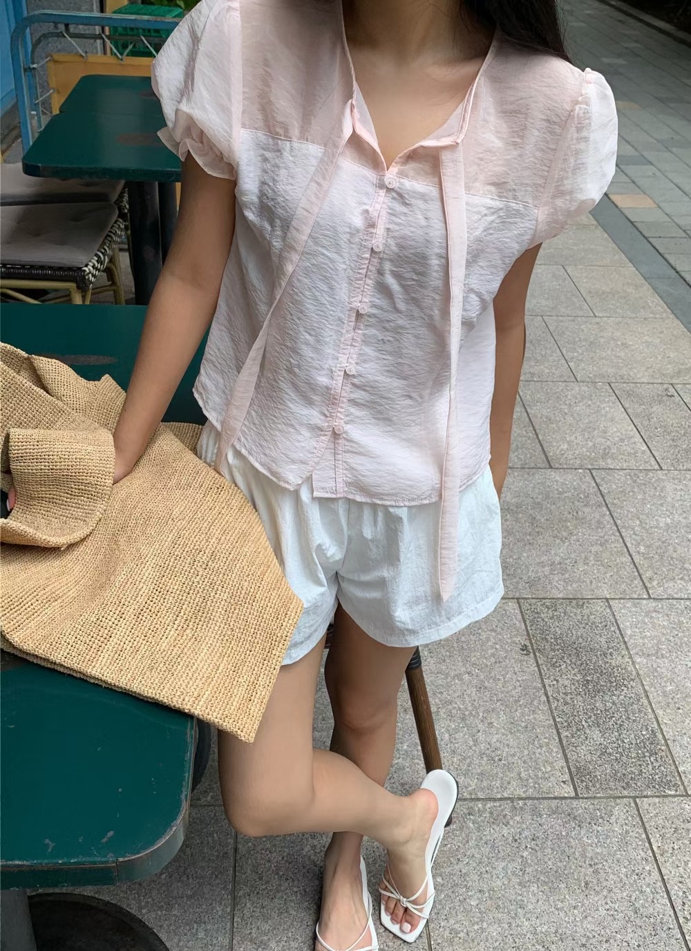 MELMEONT韓國代購㊣女裝新品熱賣25春夏時尚休閑襯衫蕾絲衫MELMEONT襯衫/蕾絲衫